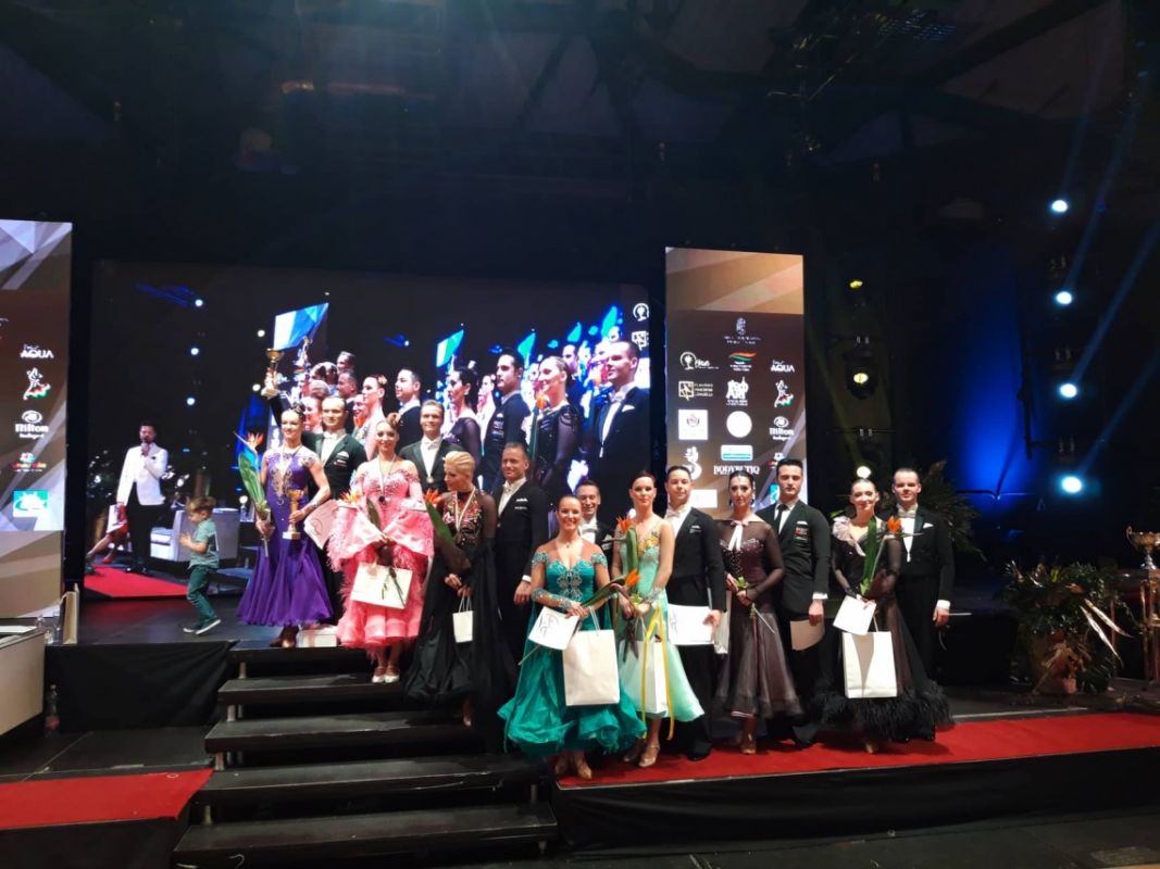 Das Treppchen der Hungarian Dance Open. Foto: Privat